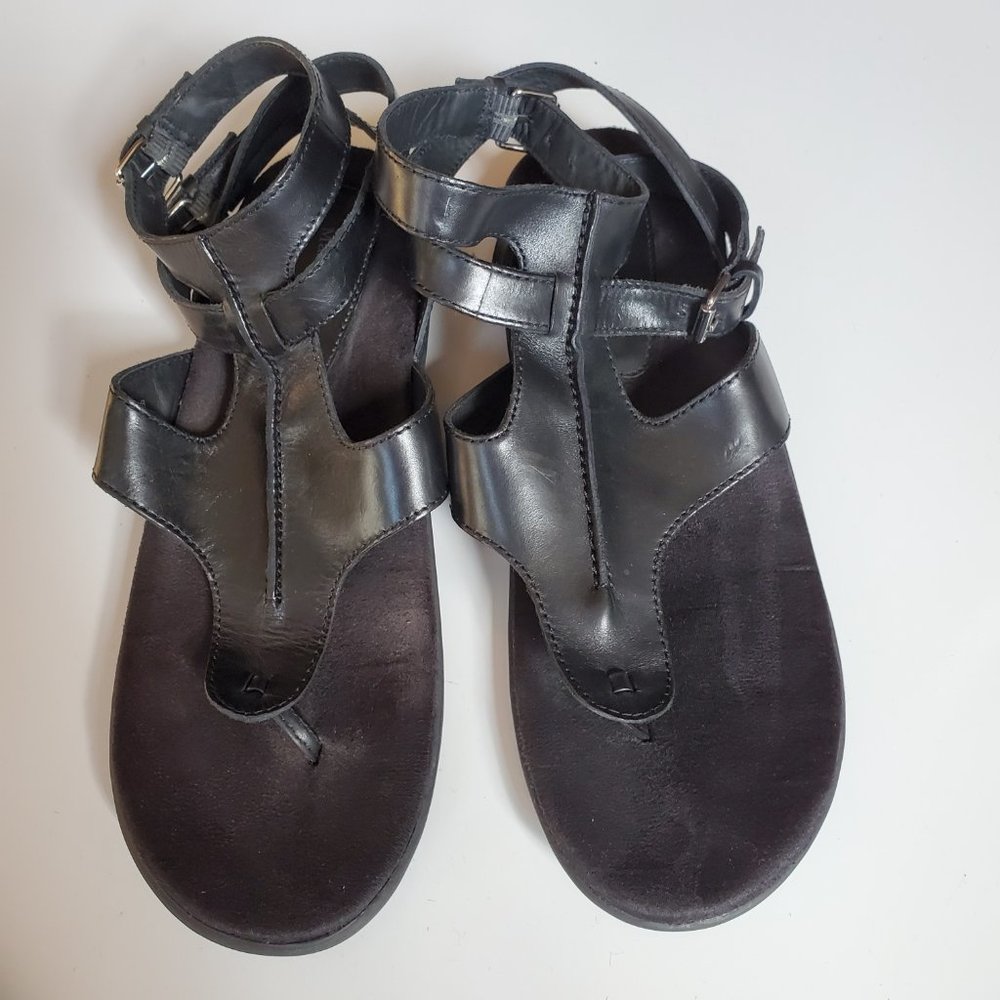Marc O'Polo Gladiator flat strap sandals leather black 38